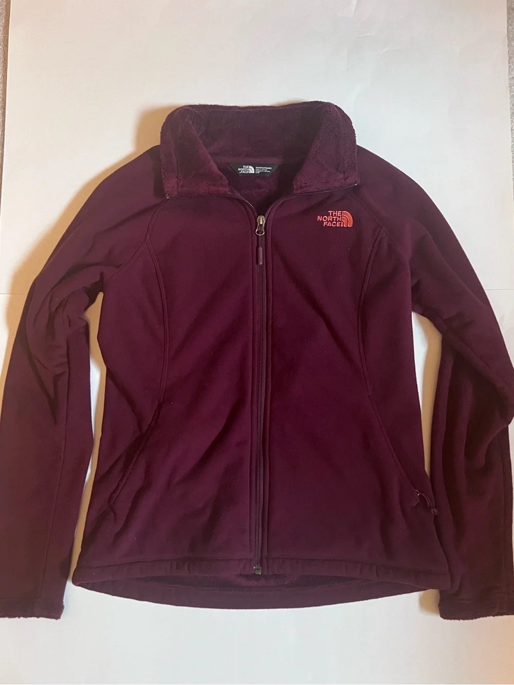 The North Face Women's Maroon Full-Zip Teddy Fleece Jacket Size Women’s Small